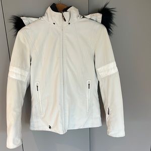 Spyder womens ski size 8 real fur hood